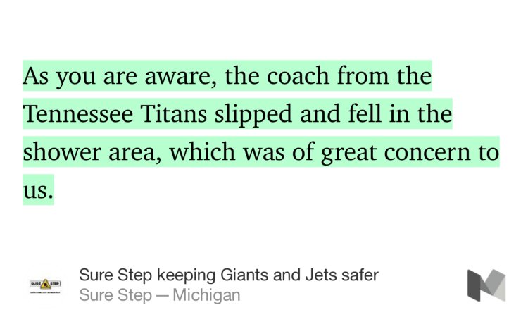 SureStep_MI's tweet image. “As you are aware, the coach from the Tennessee Titans slipped and fell in…” — @SureStep_MI medium.com/@nick.haugen/s…