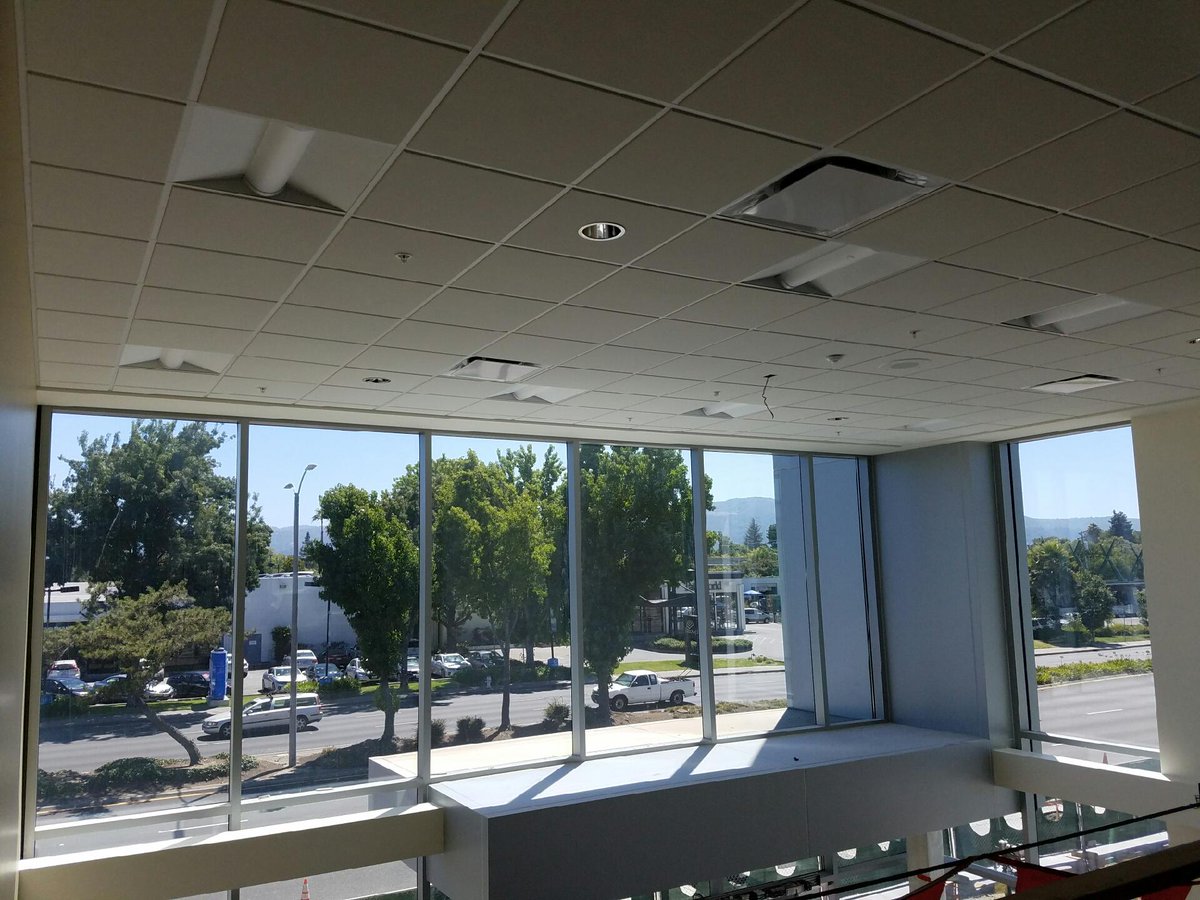 Tile dropping at Sunnyvale Vision Center for Skanska