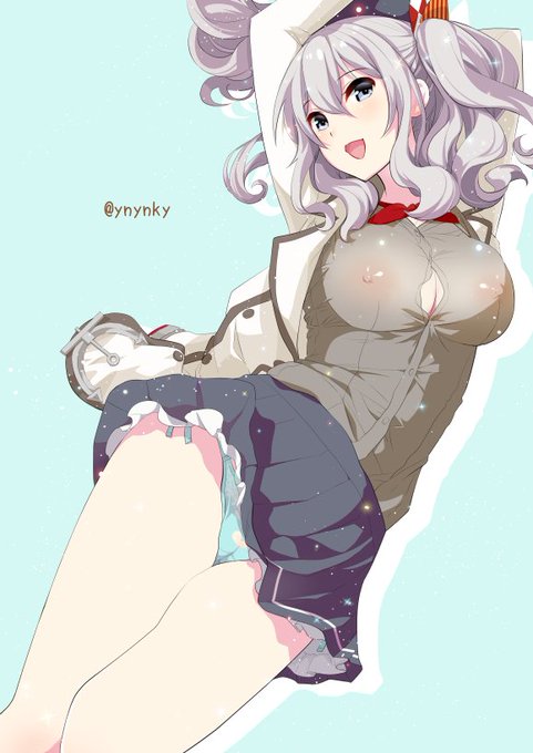 コミケ新刊の表紙予定です。(胸をかくしてる版)
実際の表紙では、お胸が見えてます。鹿島さんと提督くんの18禁マンガ本です。
3日目 テ-53b ゆず茶 #艦これ 