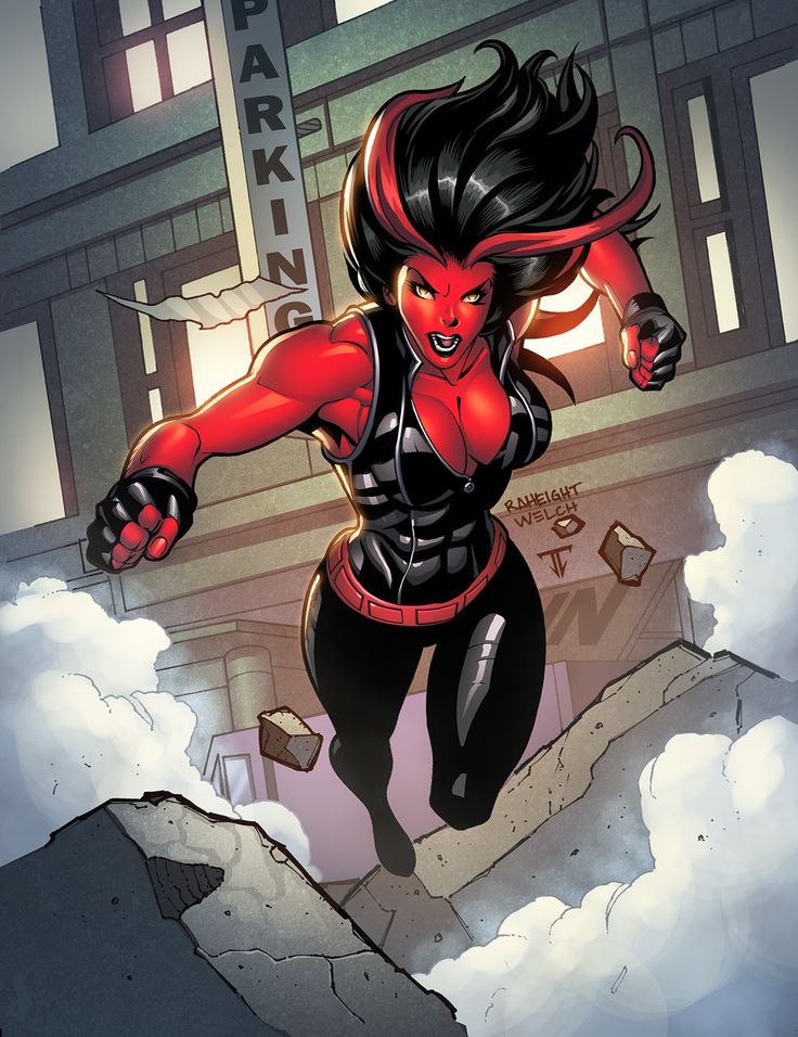 TheRedShulkie's tweet photo. "Some assholes are going to get hurt tonight!"

- New Red She-Hulk!

- Retweets not necessary. https://t.co/eCnkPKvfVk