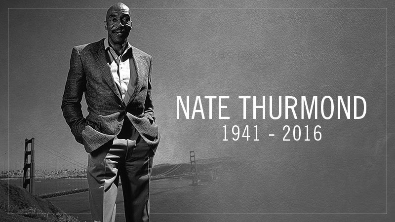 warriors's tweet photo. A true Warriors legend was laid to rest today. Rest in Peace, Nate Thurmond. https://t.co/0nhVpHLIQc