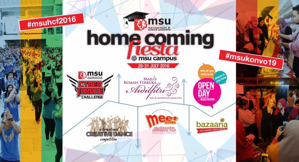 MSUmalaysia's tweet photo. #MSUhcf2016
Homecoming Fiesta begins today! Come join the fun and activities only in MSU! 
https://t.co/2qho4VfEUU https://t.co/aM3rMbdPwj