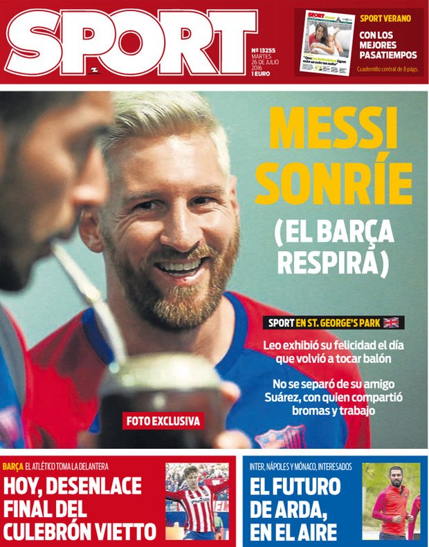 FCBW_A7's tweet photo. غلاف SPORT | ميسي يبتسم (برشلونة يتنفس) https://t.co/uSkH8vlTfz