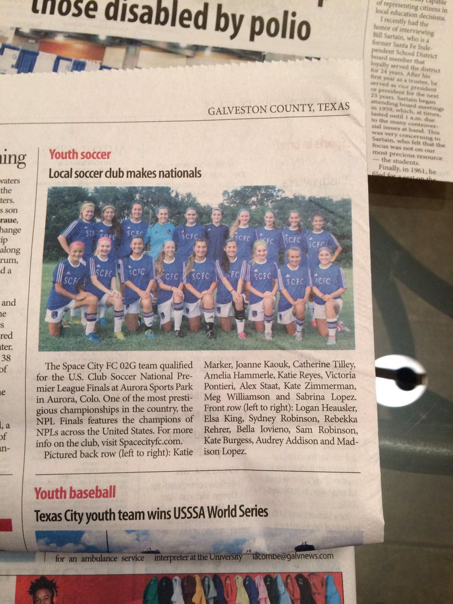 Space_City_FC's tweet photo. Thanks for the coverage @GalvNews! https://t.co/OvGhWglIku