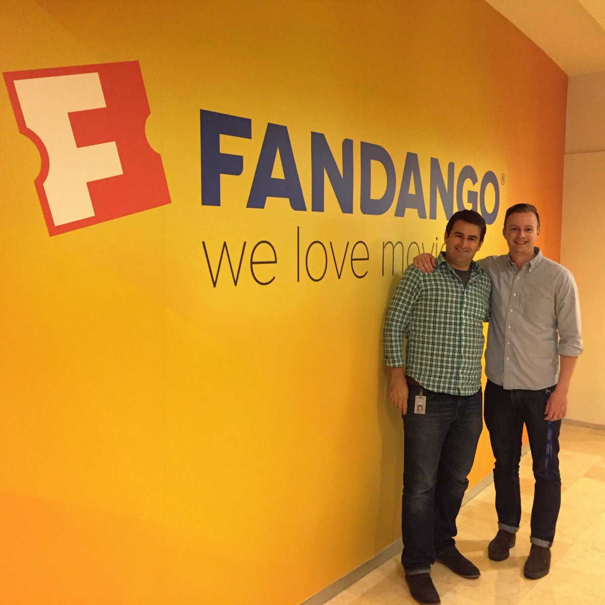 UCLAParkerCMC's tweet photo. #AnderInterns Zach Symes '17 and Ryan Kennelly '17 got the golden tickets to their @fandango internships. #whymba https://t.co/EbW8mxntha