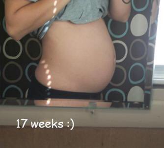 17 weeks- baby is the size of an orange