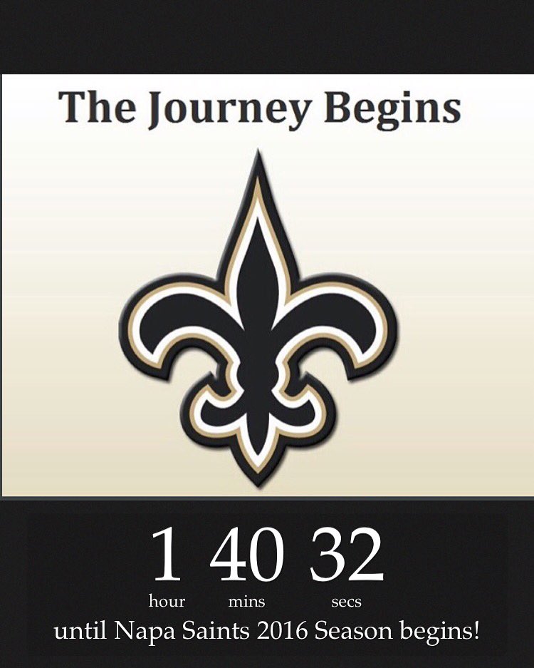 napasaints's tweet photo. Countdown is almost over! #napasaintsarereadyfor2016 #napasaintscheer #napasaintsfootball #44yearsofexcellence 🎀🏈⚜ https://t.co/5wBLxLDI1H