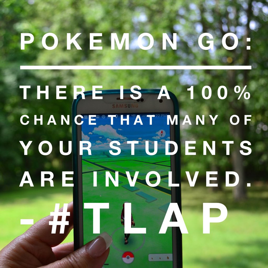 burgessdave's tweet photo. #PokemonGo takes over #tlap at 8CST w/amazing moderator, @burgess_shelley Read this to prep https://t.co/wGVm3Nacyz https://t.co/ZNEQ3kjfcz
