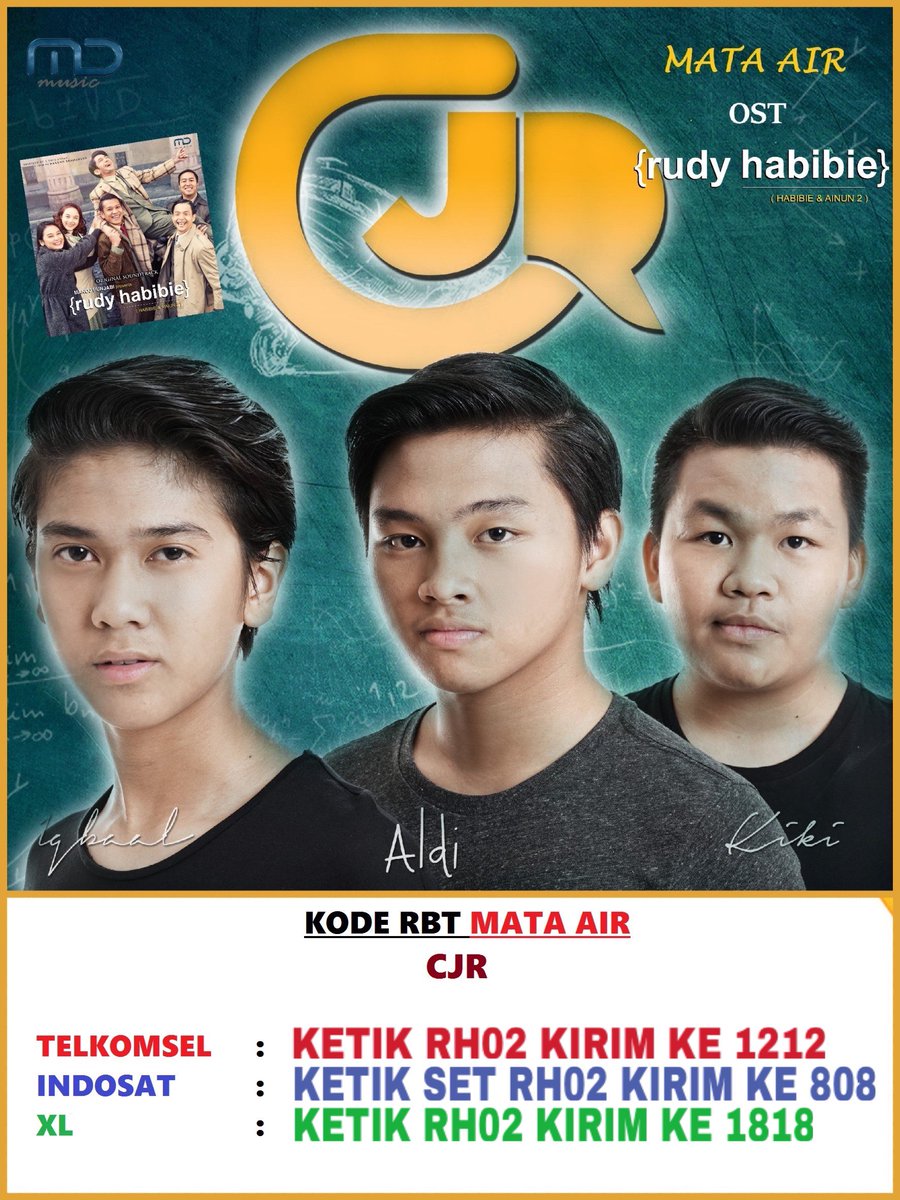 MDMusic_ID's tweet photo. Aktifkan RBT OST @RudyHabibie_ dari @CakraKonta #MencariCintaSejati &amp; @CJRisCJR #MataAir sekarang juga :) https://t.co/thz6CFfAVB