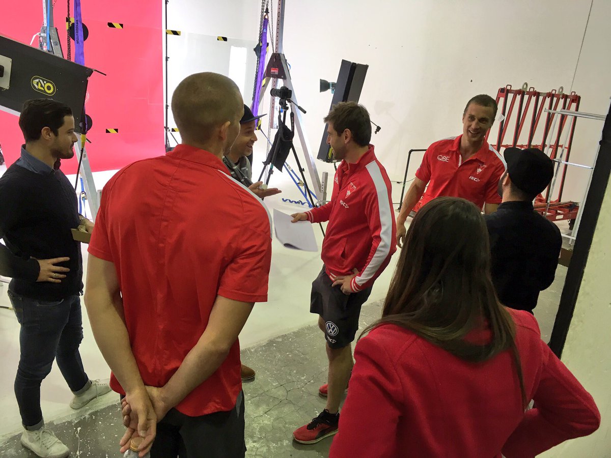 KennardsHire's tweet photo. Behind the scenes for our next online promo with some star @sydneyswans #toolboxchallenge https://t.co/4ZF47JacGh