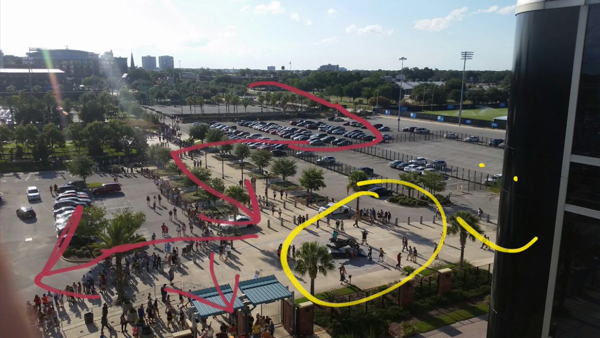 gapman5's tweet image. The red is half of the giant line and the yellow is our gym! @PokemonGoNews @TeamInstinct_FL #teaminstinct