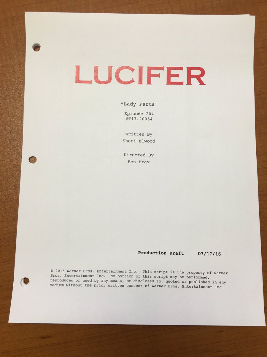 LUCIFERwriters's tweet image. #Lucifer #Ep204 titled "Lady Parts" written by @elwoodink -- Enjoy!!! 😈🙏🏽