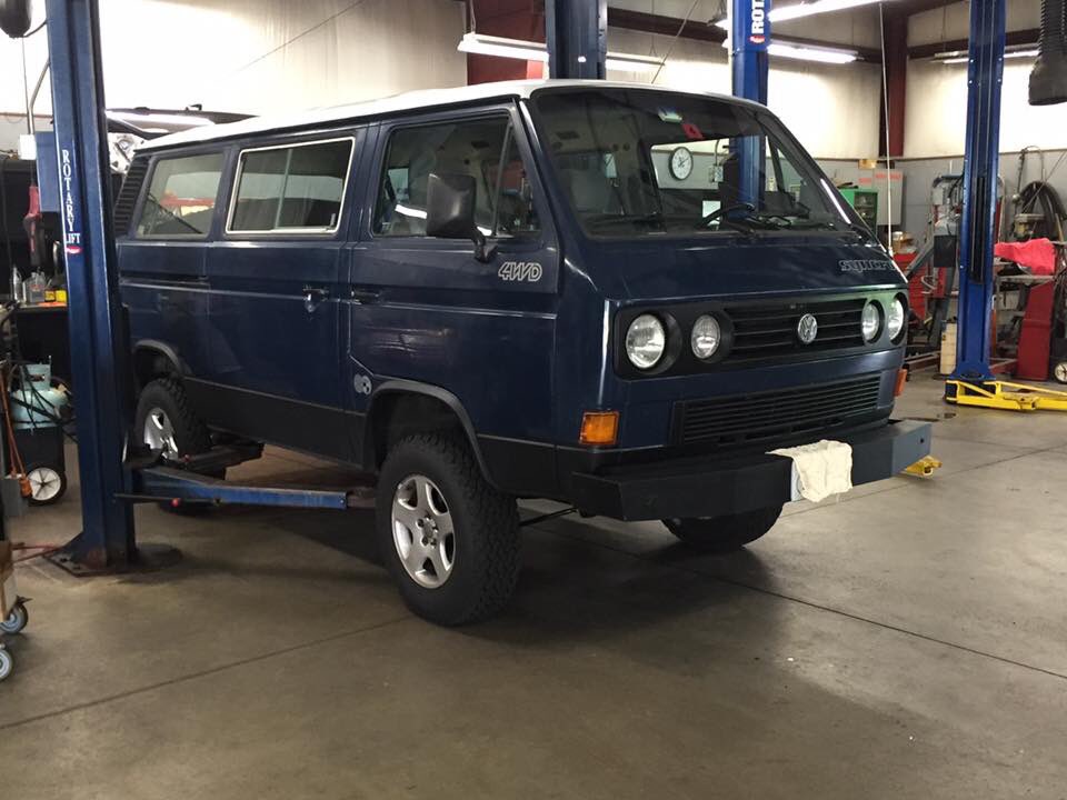 P_Imports's tweet photo. You don't see this everyday. It's a four  wheel drive "syncro"Vanagon powered by a 2004 Ford Focus Zetec.#volkswagen https://t.co/eKvKNoc4nz