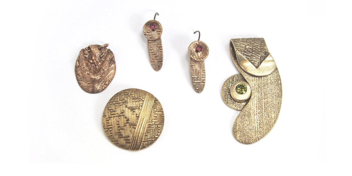 Golden Bronze Beauties 2-Day Workshop!  Make your own pendants or earrings.  Register now! Artsmithpgh.com/classes/