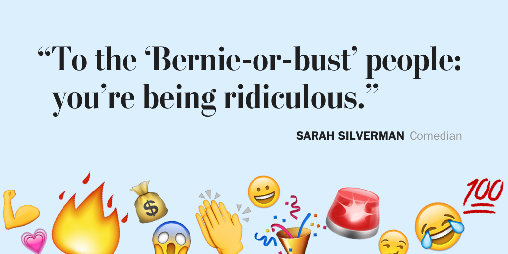 PostGraphics's tweet image. This was Sarah Silverman's reaction to the crowd. #DNCinPHL wapo.st/2a0iQQT