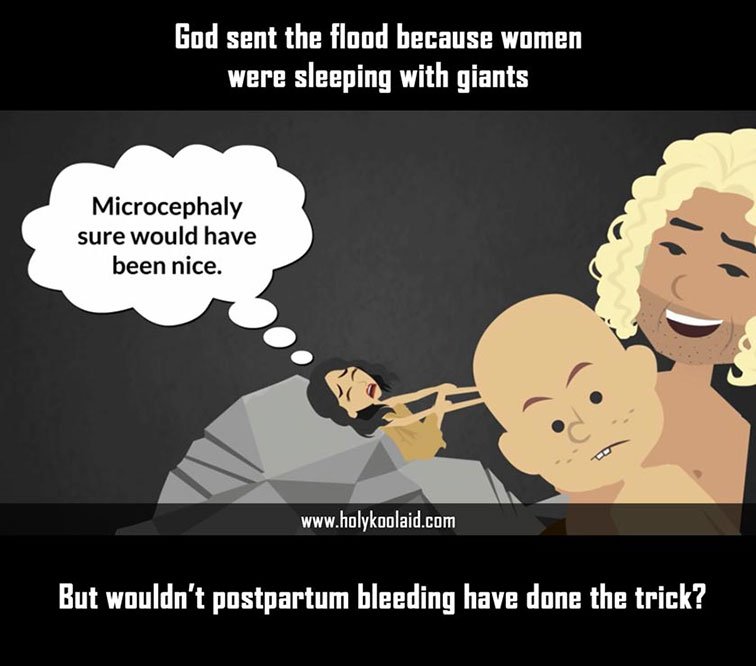 holykoolaid's tweet image. The Bible has Giants in it! :'D #ohnoahhedidnt #noahsark #floodmyth #atheistmemes #atheistcartoons #comedy #atheism