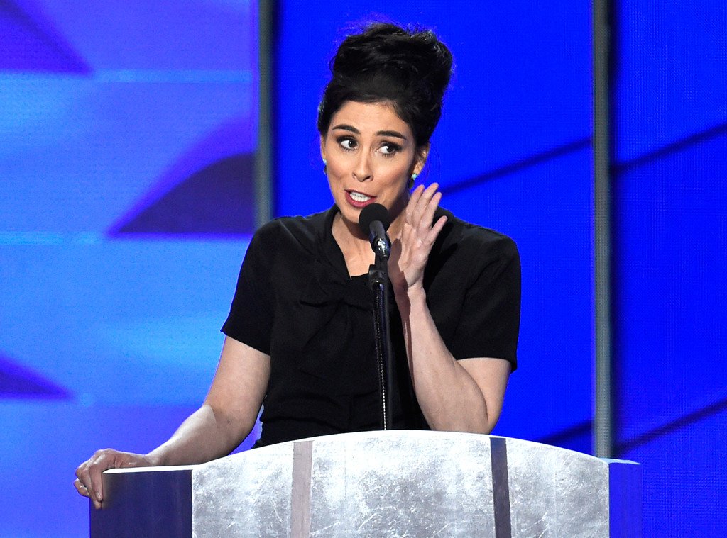 enews's tweet photo. Sarah Silverman has a message for ''Bernie or bust'' supporters and they aren't thrilled: https://t.co/hOLNgbjhAU https://t.co/u3LNfxBILU
