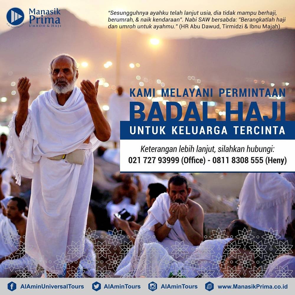 AlAminTours's tweet photo. #InfoHaji #AlAminGroup #AlAminTours #ManasikPrima #BadalHaji
Apa itu BADAL HAJI? https://t.co/NKLMs7xyHE