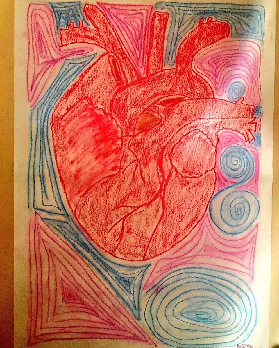 keddmia's tweet photo. "Los laberintos del corazón". (Pastel 100 x 70 cms) #art #arte #heart #paintee #artlover #artist #corazón #Colombia https://t.co/JgkZQ9bwjL