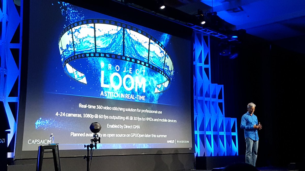 .<a href="/AMD/">AMD</a> announces an open source project called Project Loom to do stitching in real-time #SIGGRAPH2016 <a href="/vrlosangeles/">VRLA</a>
