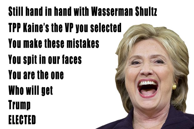 uke4bern's tweet photo. giving #Trump the nomination. Awful  #DemsInPhilly #DemConvention 

#HillaryClinton #ImWithHer #HillNo #NeverTrump https://t.co/JzOMIPmYI5