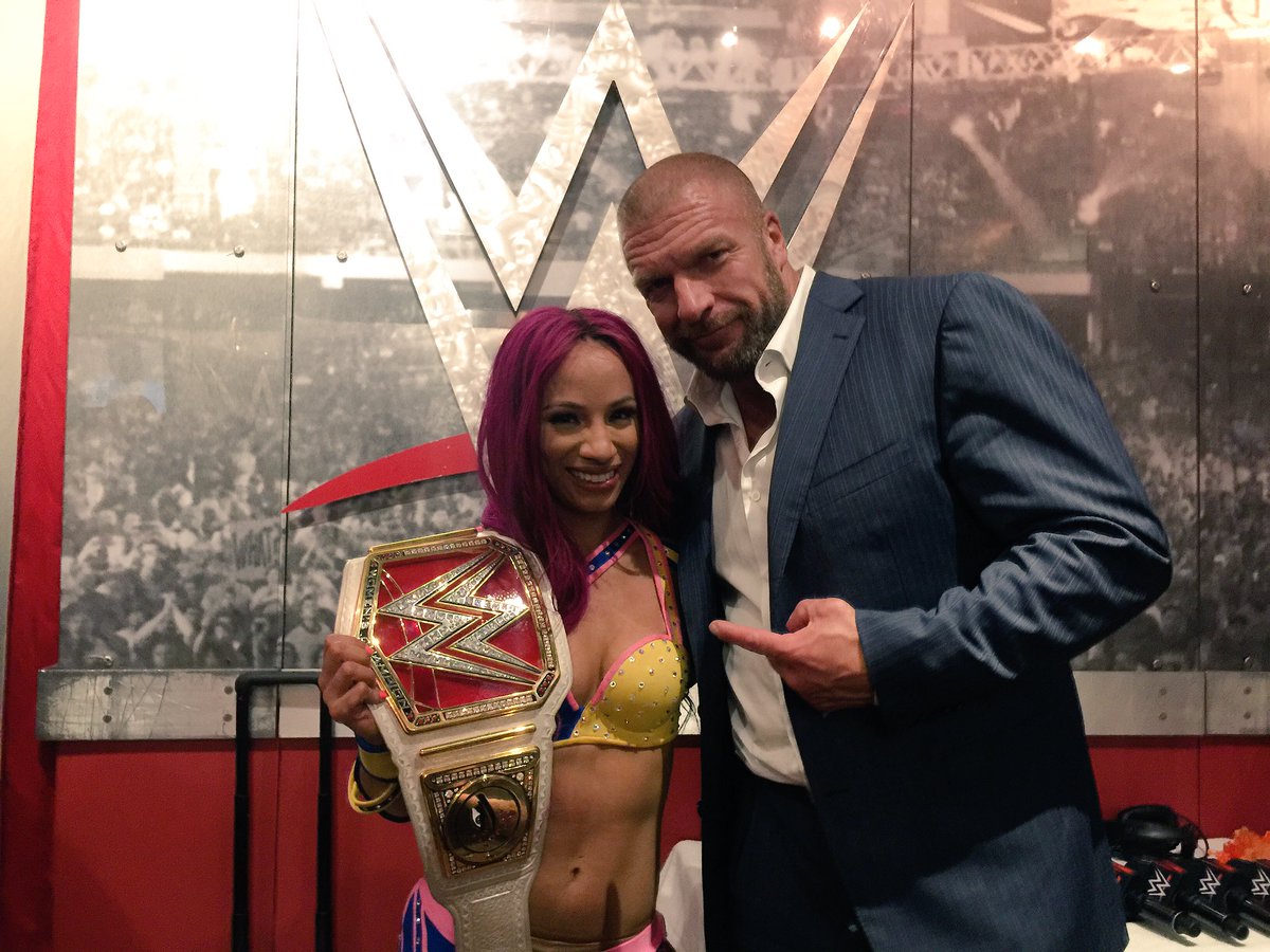 Triple H on X: The new era of @WWE was just punctuated by a  #BankStatement. Congratulations @SashaBanksWWE!! #Raw #TrueBoss   / X