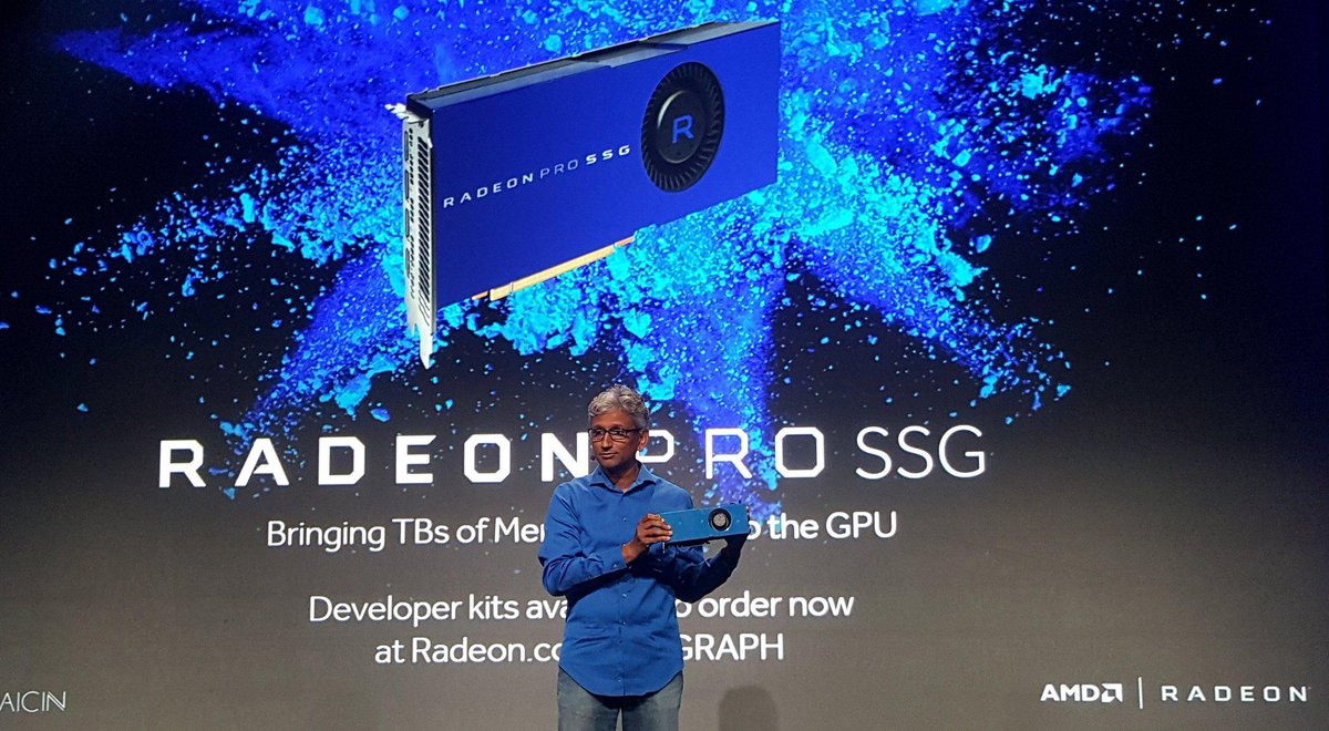 RadeonPRO's tweet image. The Radeon™ Pro Solid State Graphics (SSG). The Art of Impossible. #AMDCapsaicin