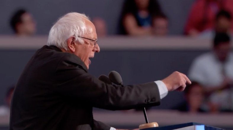 splinter_news's tweet image. "Hillary Clinton and I disagree on a number of issues...That is what democracy is about." –Bernie #DemsInPhilly