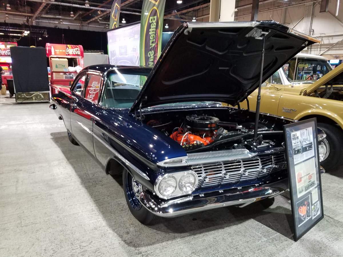 DeanVacX's tweet photo. Killer 1959 #Biscayne #Oregon #StatePoliceCruiser  from #MecumHarrisburg with #348V8 and #3spd #ZoraDuntov https://t.co/drXUGIRxxY