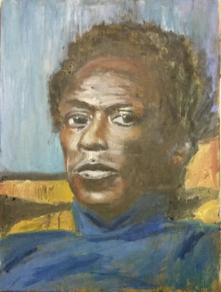 <a href="/artlovesocial/">Art-Love</a> #PTLpaintings oil on canvas 12in by 16in Miles Davis