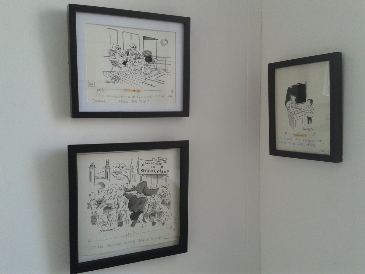 ct6arts's tweet photo. @HBCartoonFest Hawker exhibition opens #bayartgallery today @BeachCreative @procartoonists #artinhernebay https://t.co/tjAGPYhlkG