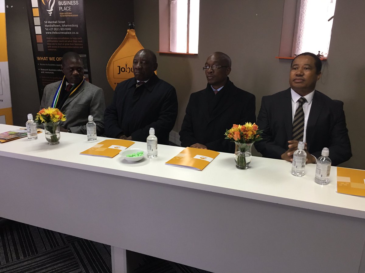 RubyMathang's tweet photo. @CyrilRamaphosa says "Joburg is an intelligent and a Smart City" @PaulMashatile @MayorTau @CityofJoburgZA https://t.co/yPhnQgE06z