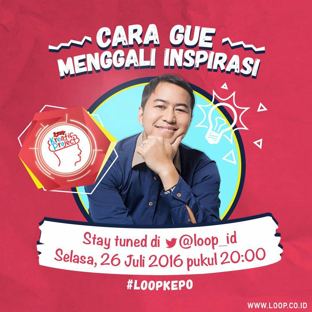 pandji's tweet image. Pantau @LOOP_ID, gue bakalan berbagi tips nanti malam! mau bertanya soal bikin video jg bisa. #LOOPKePo #LOOPCorner