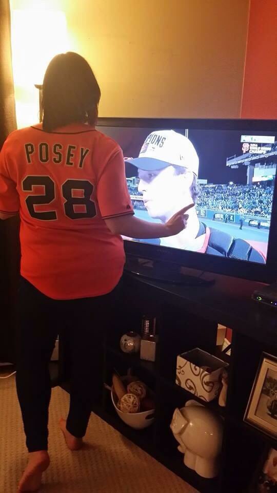 KOLcharmer's tweet photo. Im gonna pretend it's this nite again #WS2014 celebrating w/ @BusterPosey bf a plane to #Nola #SFGiants https://t.co/Vy4VUMUxJK