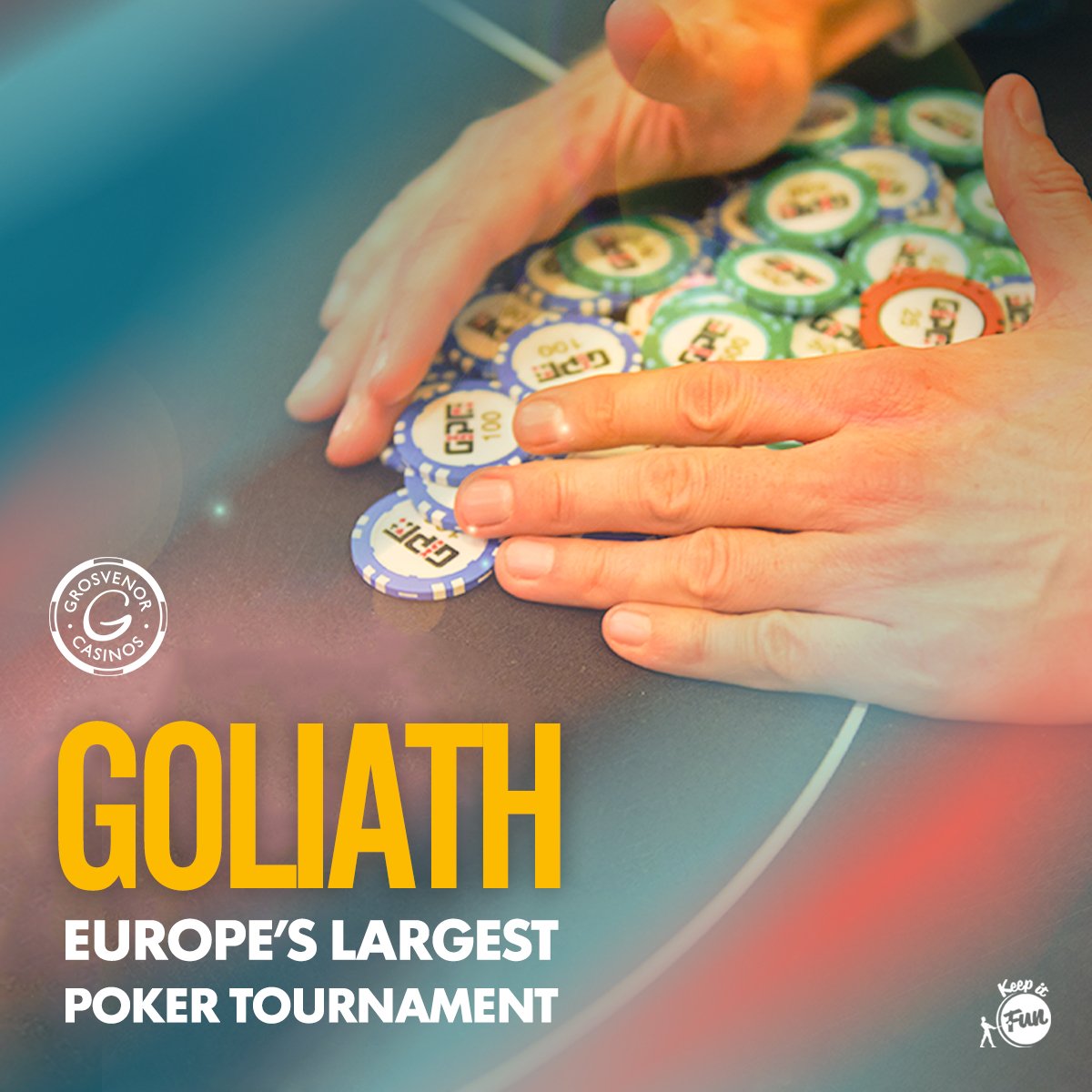 GrosvenorPoker's tweet image. Europe's Largest Live #Poker Tournament is coming to Coventry. 30th July - 7th August. £250k GTD. £100+20 buy-in.