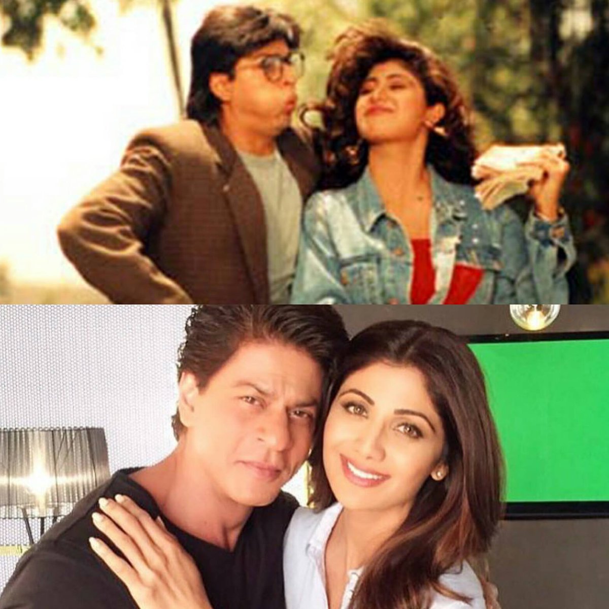 ZoomTV's tweet photo. Then and now - @iamsrk and @TheShilpaShetty https://t.co/MV9pbXmlJQ