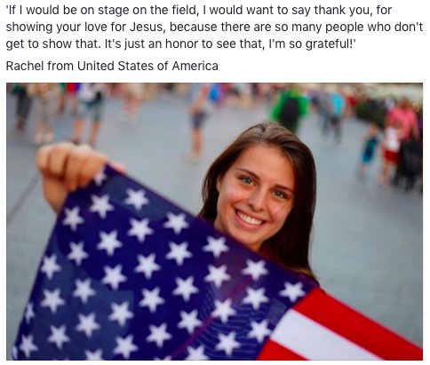 humansofwyd's tweet photo. "I would want to say thank you, for showing your love for Jesus." #HoWYD https://t.co/cSmqoxr6w2
