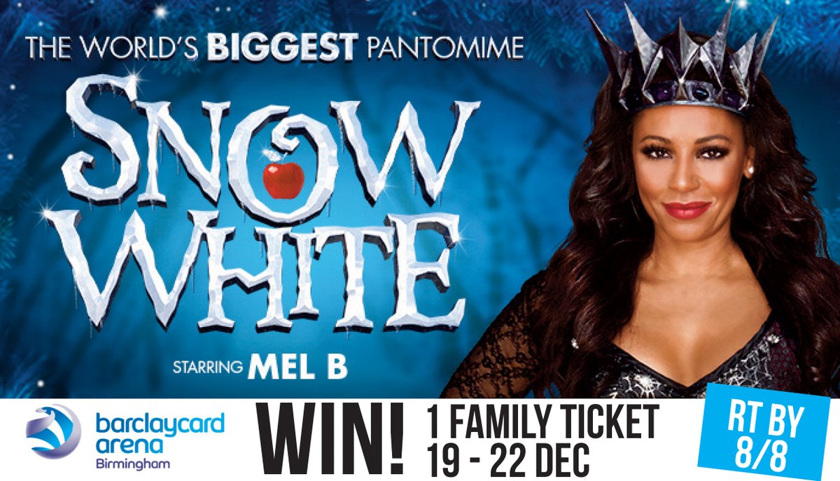 #WIN 1 FAMILY TICKET to Snow White at <a href="/BcardArena/">We've Moved!</a> #Birmingham - 19-22 Dec. Simply RT before 8/8 to enter!