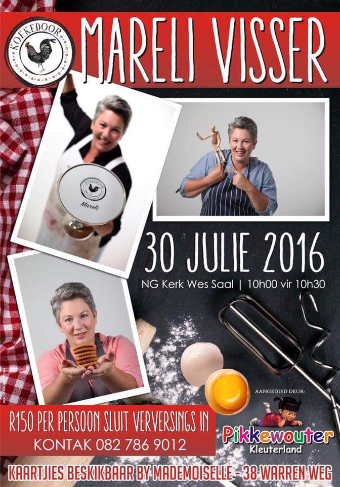 <a href="/MareliVisser/">Mareli Visser</a> kuier hierdie Saterdag  in Vryburg.  <a href="/volksbladnuus/">Volksblad</a> #kosdemonstrasie #m4events