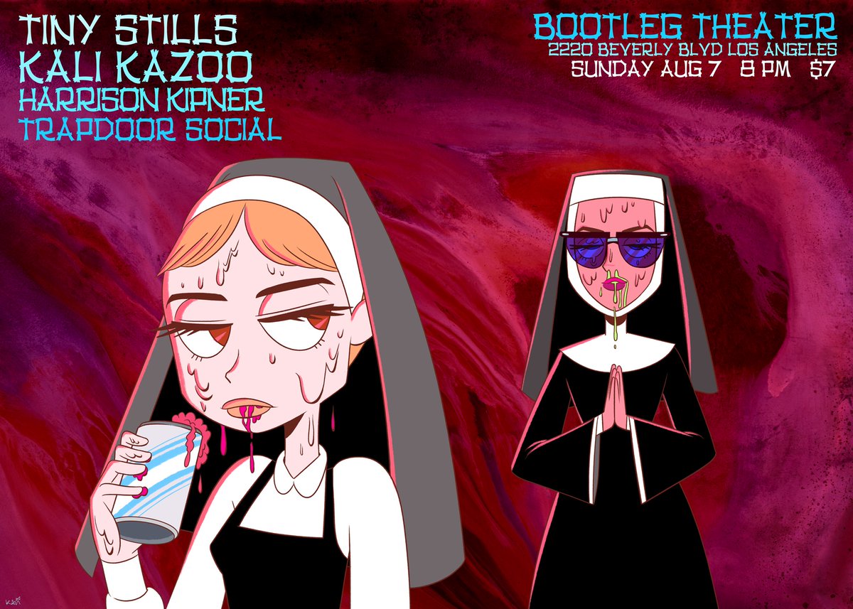 kalikazoo's tweet image. Couldn't get those fake nuns out my mind. Catch us in LA though on 8/7 at the @BOOTLEGtheater #kalikazoo #tinystills