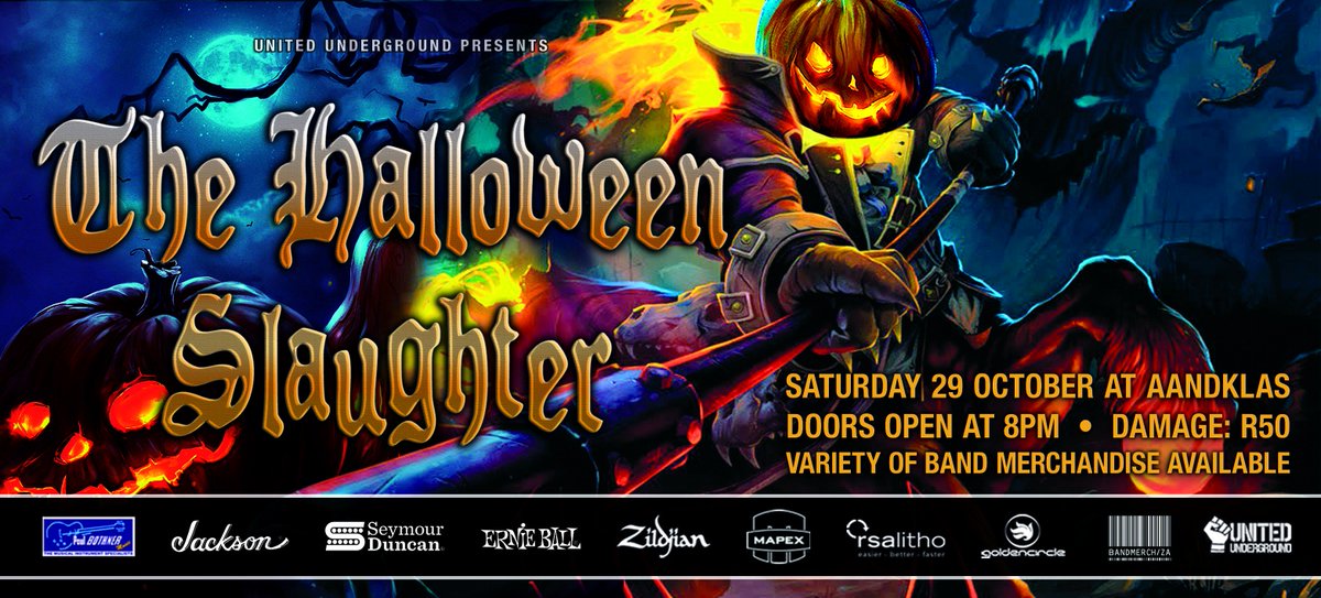 BULLETSCRIPT (@bulletscript) on Twitter photo The annual #HalloweenSlaughter is booked at <a href="/Aandklas/">Aandklas Stellies</a> on 29 October. More info to follow... The annual #HalloweenSlaughter is booked at <a href="/Aandklas/">Aandklas Stellies</a> on 29 October. More info to follow...