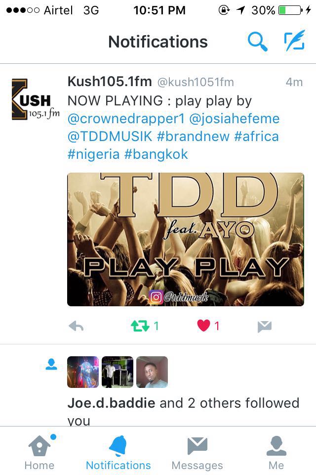 licking_gospel's tweet photo. Big shout-out to @kush1051fm for d luv and support.from lagos to thailand #TemEnt #RaysRecords lets get it trending https://t.co/FdDyhisJ0E
