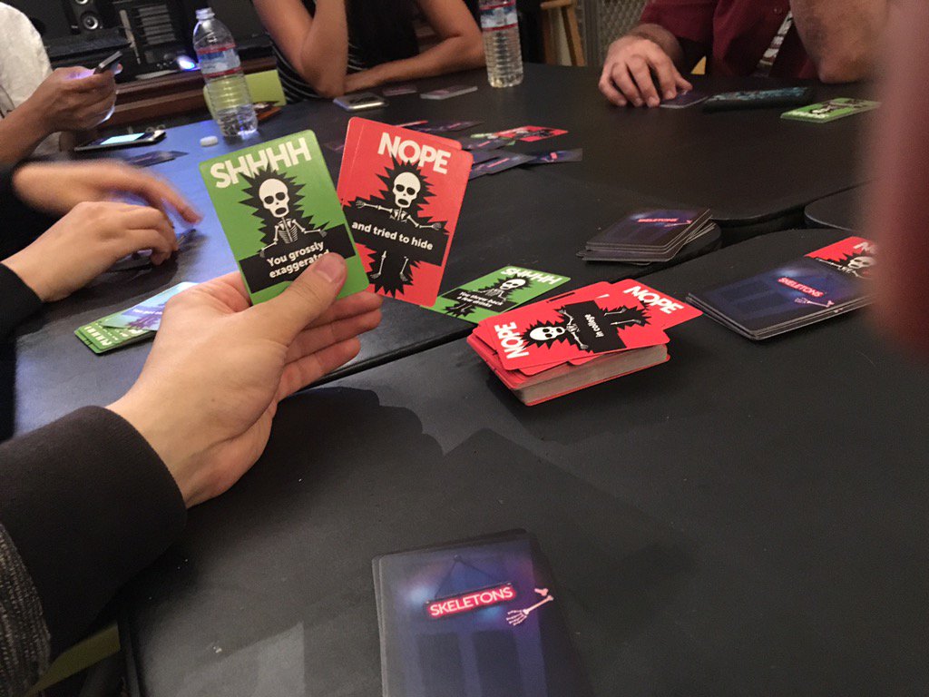 MirrorBoxGames's tweet photo. Had a good time testing #Skeletons and #QuestUp. Can't wait for GenCon! https://t.co/aFwCKeJ4s4