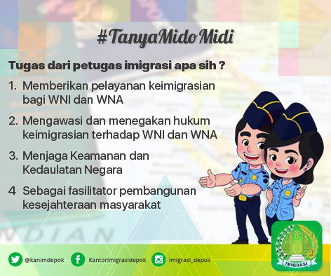 Kanimdepok's tweet photo. Apa saja tugas dan fungsi petugas imigrasi https://t.co/bwb70BzTrU