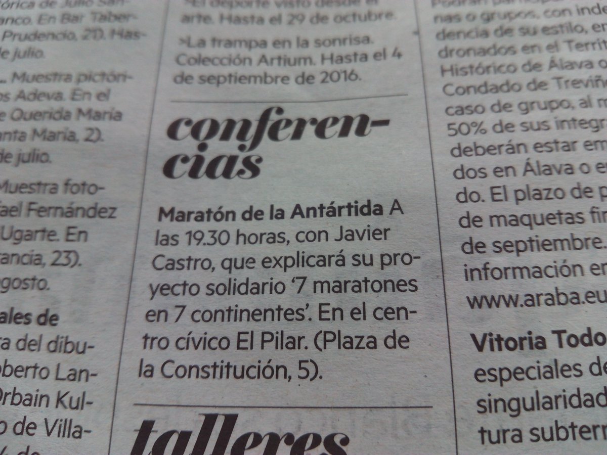 ¡A ver si os veo esta tarde en Vitoria! #indonesiantarctic42k