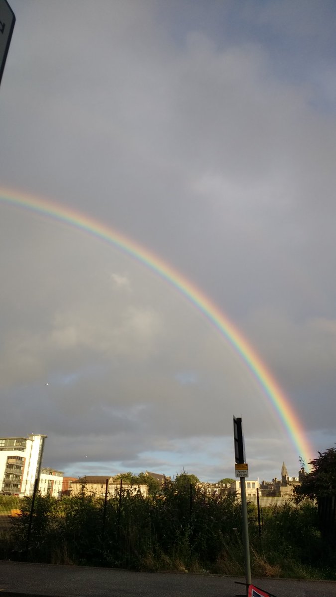 catrionasmooth's tweet photo. Beautiful double rainbow last night over Edinburgh. Photo doesn't do it justice. https://t.co/VELes5UxUV