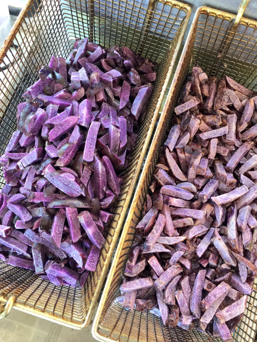 Fresh Out the ground WI Purple Potatoes being made into our famous Garlic Parm Purple Fries! <a href="/SchlitzPark/">Schlitz Park</a> until 1:30