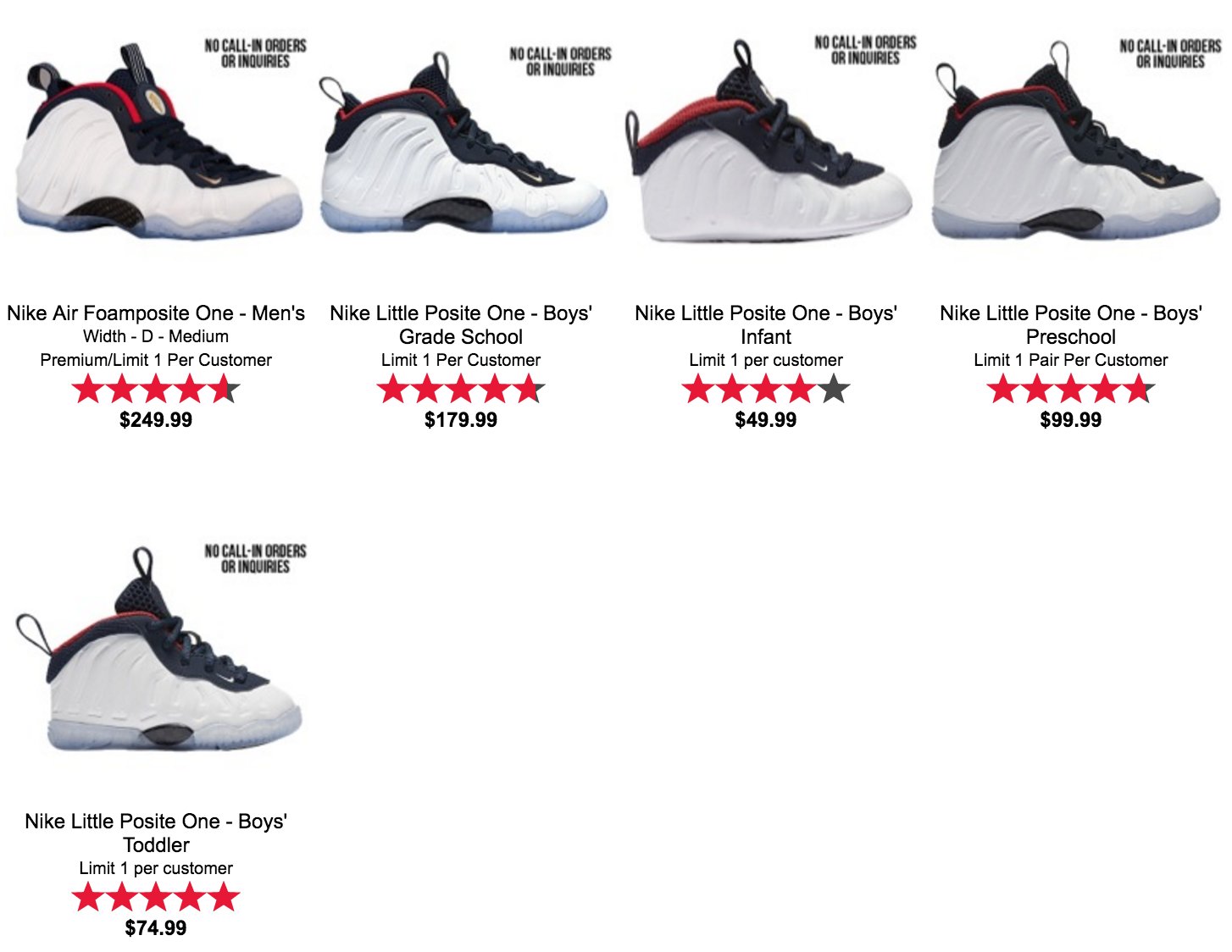 Olympic foamposite hot sale footlocker