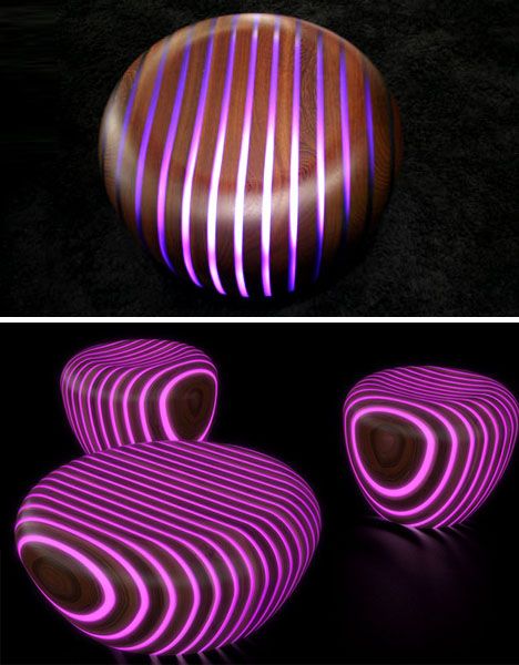 goodwoodchoice's tweet photo. Wooden furniture with LEDs by Giancarli Zema https://t.co/XHrP4aL34P