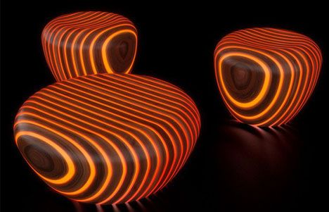 goodwoodchoice's tweet photo. Wooden furniture with LEDs by Giancarli Zema https://t.co/XHrP4aL34P